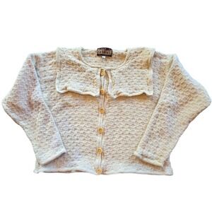 World Class Inc. 100% Preshrunk Cotton Sweater Heavyweight‎ Small Ivory Ecuador